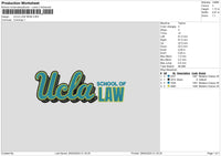 Lawtext Embroidery File 6 sizes