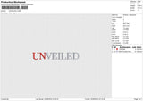 UNVEILED Embroidery File 6 size