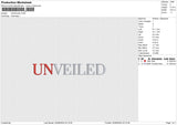 UNVEILED Embroidery File 6 size