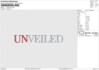 UNVEILED Embroidery File 6 size