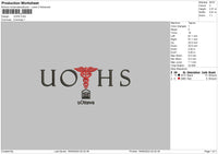 Uohstext Embroidery File 6 sizes