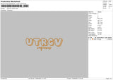 Urtgvtext Outline Embroider File 6 sizes