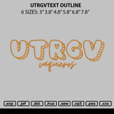 Urtgvtext Outline Embroider File 6 sizes