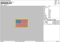 Flag 2105 Usa Embroidery File 6 sizes