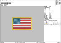 Flag 2105 Usa Embroidery File 6 sizes