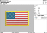 Flag 2105 Usa Embroidery File 6 sizes