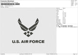 US AIR FORCE Embroidery File 6 size