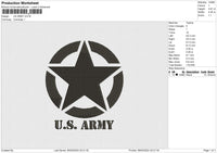 US ARMY Embroidery File 6 size