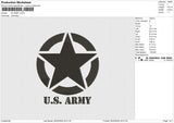 US ARMY Embroidery File 6 size