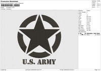 US ARMY Embroidery File 6 size