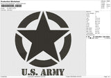 US ARMY Embroidery File 6 size