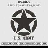 US ARMY Embroidery File 6 size