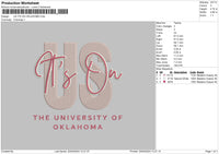 Us Text Embroidery File 6 sizes