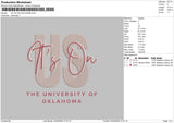 Us Text Embroidery File 6 sizes