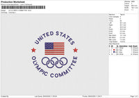 US OLYMPIC COMMITTEE Embroidery File 6 size