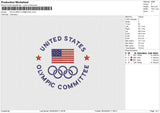 US OLYMPIC COMMITTEE Embroidery File 6 size
