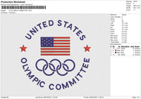 US OLYMPIC COMMITTEE Embroidery File 6 size