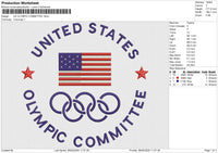 US OLYMPIC COMMITTEE Embroidery File 6 size