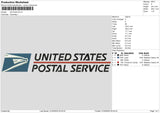 US Postal Embroidery File 6 size