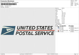 US Postal Embroidery File 6 size