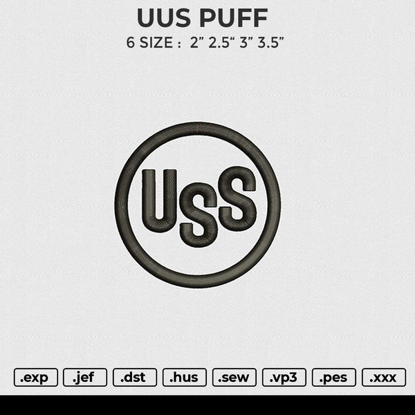 UUS PUFF Embroidery File 6 size