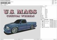 US MAGS Embroidery File 6 sizes