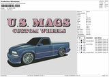 US MAGS Embroidery File 6 sizes