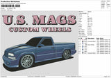 US MAGS Embroidery File 6 sizes