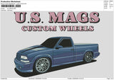 US MAGS Embroidery File 6 sizes