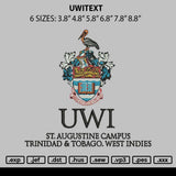 Uwitext Embroidery File 6 sizes