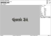 Upscaletext Embroidery File 6 sizes