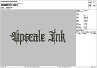 Upscaletext Embroidery File 6 sizes