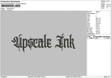 Upscaletext Embroidery File 6 sizes