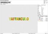 VAFFANCULO Embroidery File 6 size