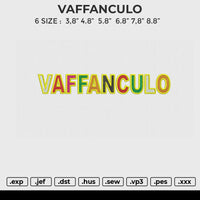 VAFFANCULO Embroidery File 6 size