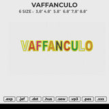 VAFFANCULO Embroidery File 6 size