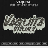 VAQUITA Embroidery File 6 size