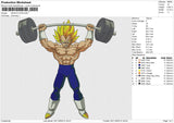 VEGETA GYM Embroidery File 6 sizes