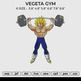 VEGETA GYM Embroidery File 6 sizes