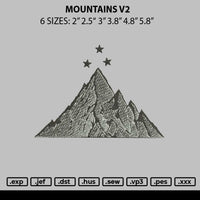 Mountains V2 Embroidery File 6 sizes