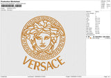 VERSACE 120525 Embroidery File 6 size
