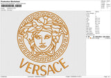 VERSACE 120525 Embroidery File 6 size
