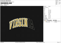 VIRGINIA Embroidery File 6 size