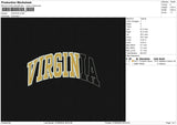 VIRGINIA Embroidery File 6 size