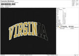 VIRGINIA Embroidery File 6 size