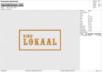 VIRU LOKAAL Embroidery File 6 size