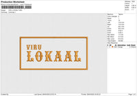 VIRU LOKAAL Embroidery File 6 size