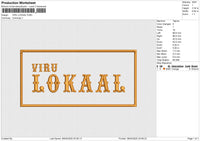 VIRU LOKAAL Embroidery File 6 size