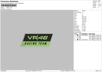 Racingtext 02 Embroidery File 6 sizes