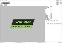 Racingtext 02 Embroidery File 6 sizes